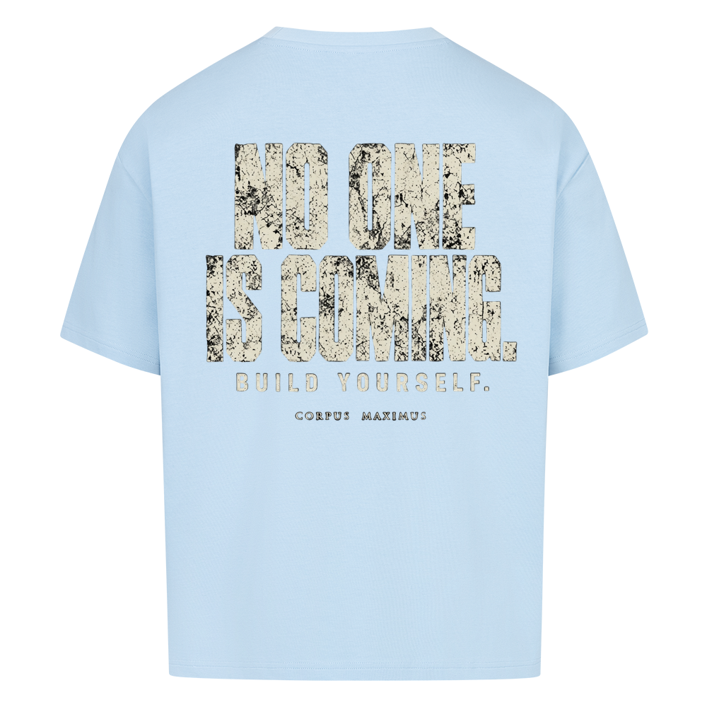 No One Is Coming Oversized T-Shirt Unisex in Babyblau | Corpus Maximus
