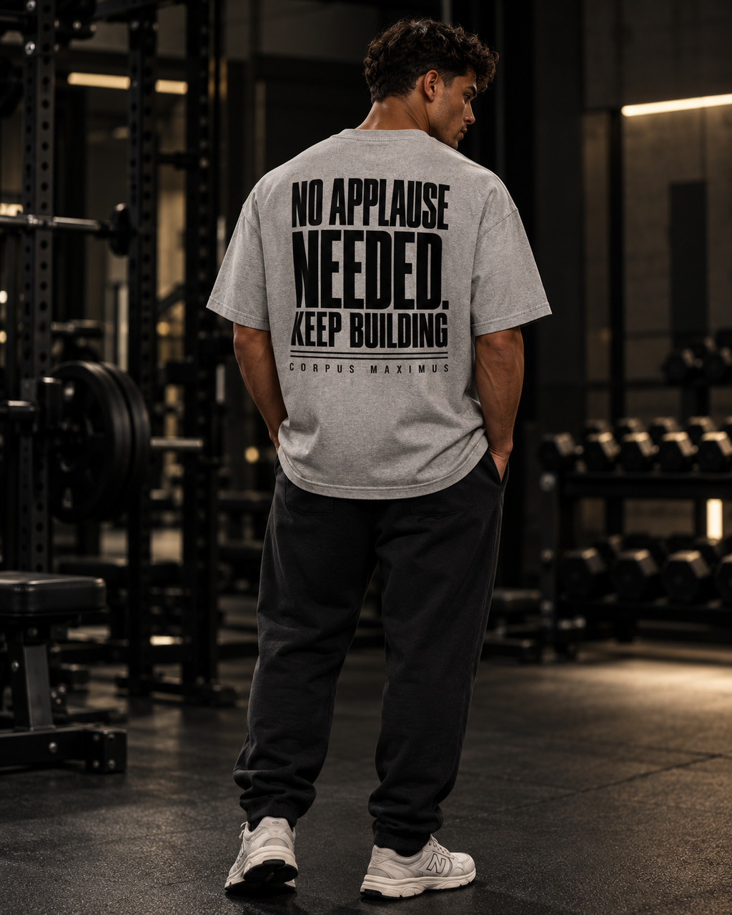 No Applause Needed Oversized T-Shirt Unisex mit Backprint – Bild 3 | Corpus Maximus