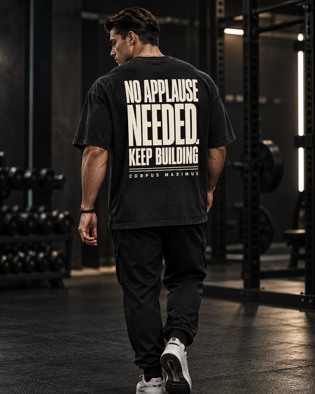 No Applause Needed Oversized T-Shirt Unisex mit Backprint – Bild 5 | Corpus Maximus