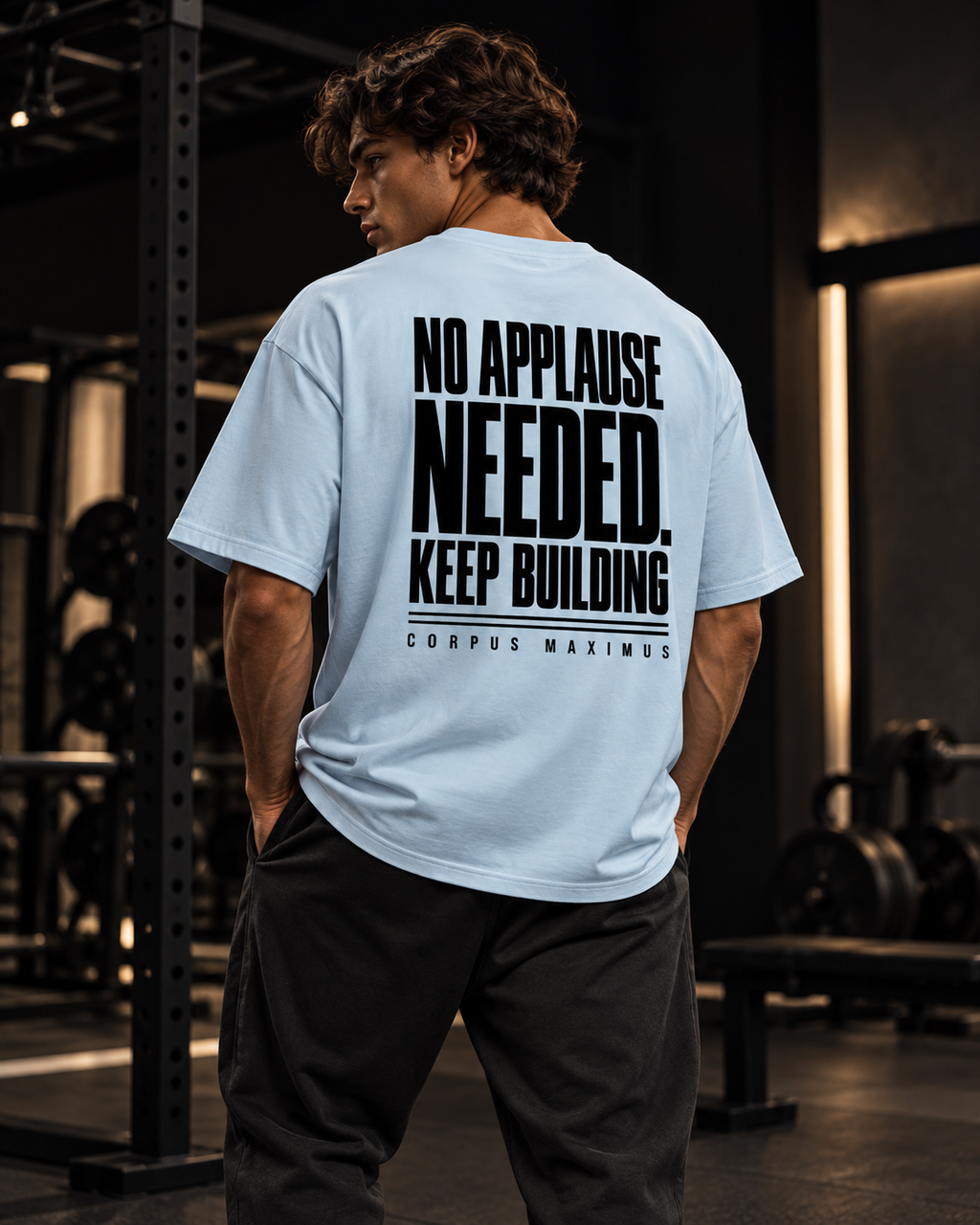 No Applause Needed Oversized T-Shirt Unisex mit Backprint – Bild 1 | Corpus Maximus