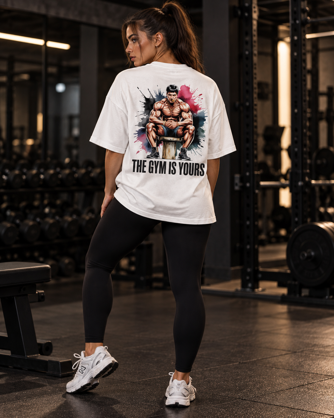 The Gym is Yours Oversized T-Shirt Unisex mit Backprint – Bild 2 | Corpus Maximus