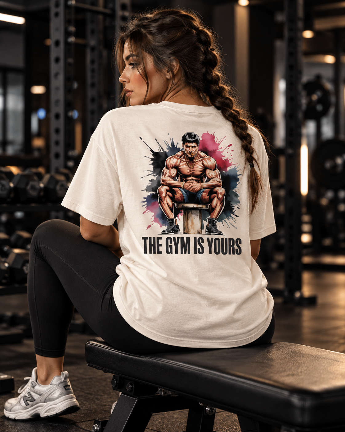 The Gym is Yours Oversized T-Shirt Unisex mit Backprint – Bild 4 | Corpus Maximus
