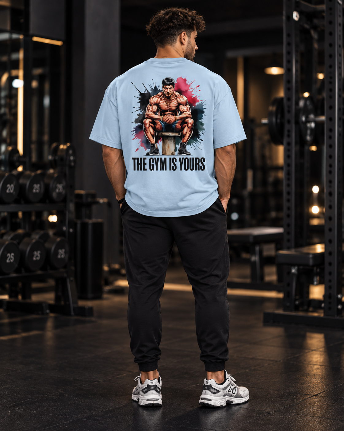 The Gym is Yours Oversized T-Shirt Unisex mit Backprint – Bild 3 | Corpus Maximus