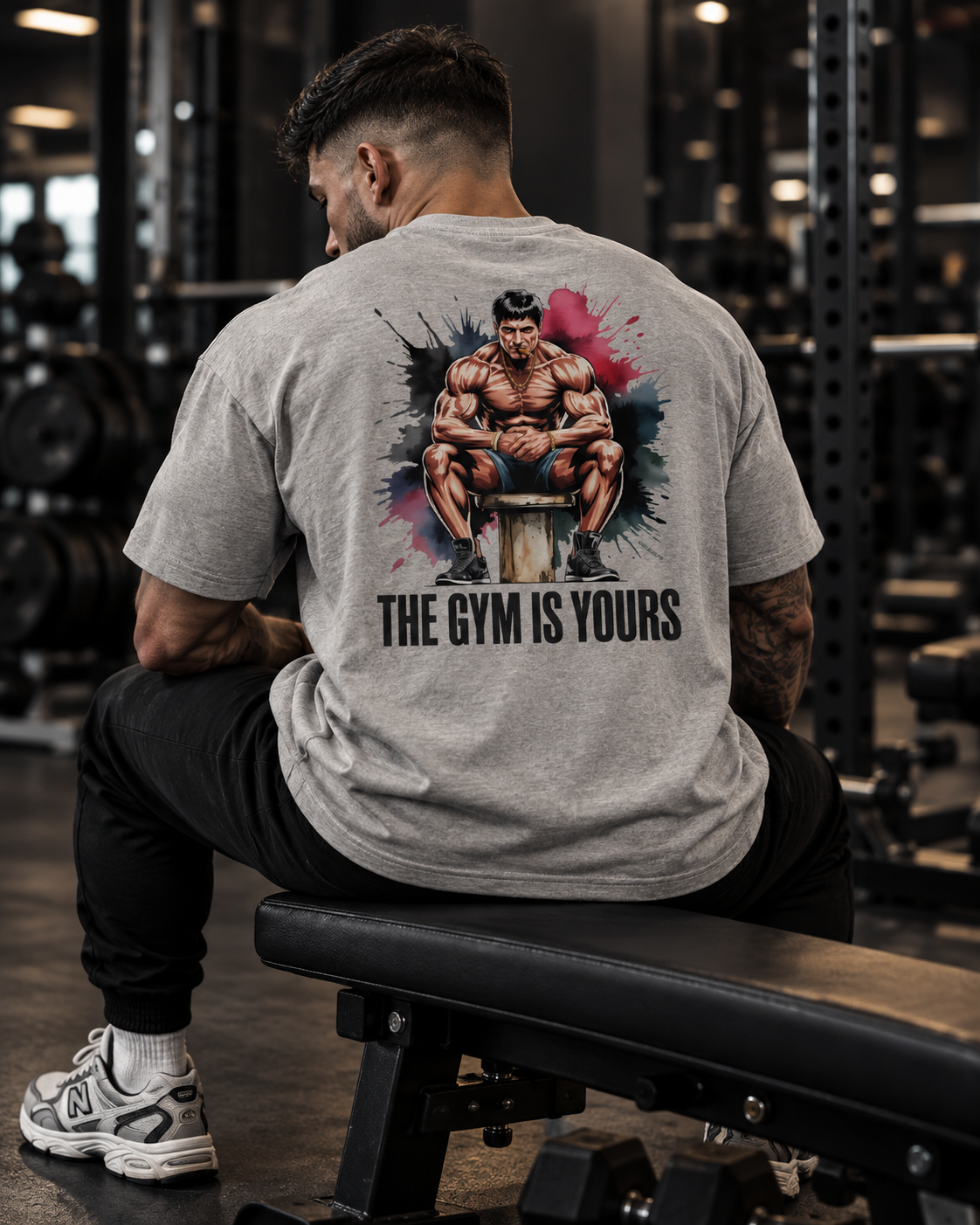 The Gym is Yours Oversized T-Shirt Unisex mit Backprint – Bild 5 | Corpus Maximus