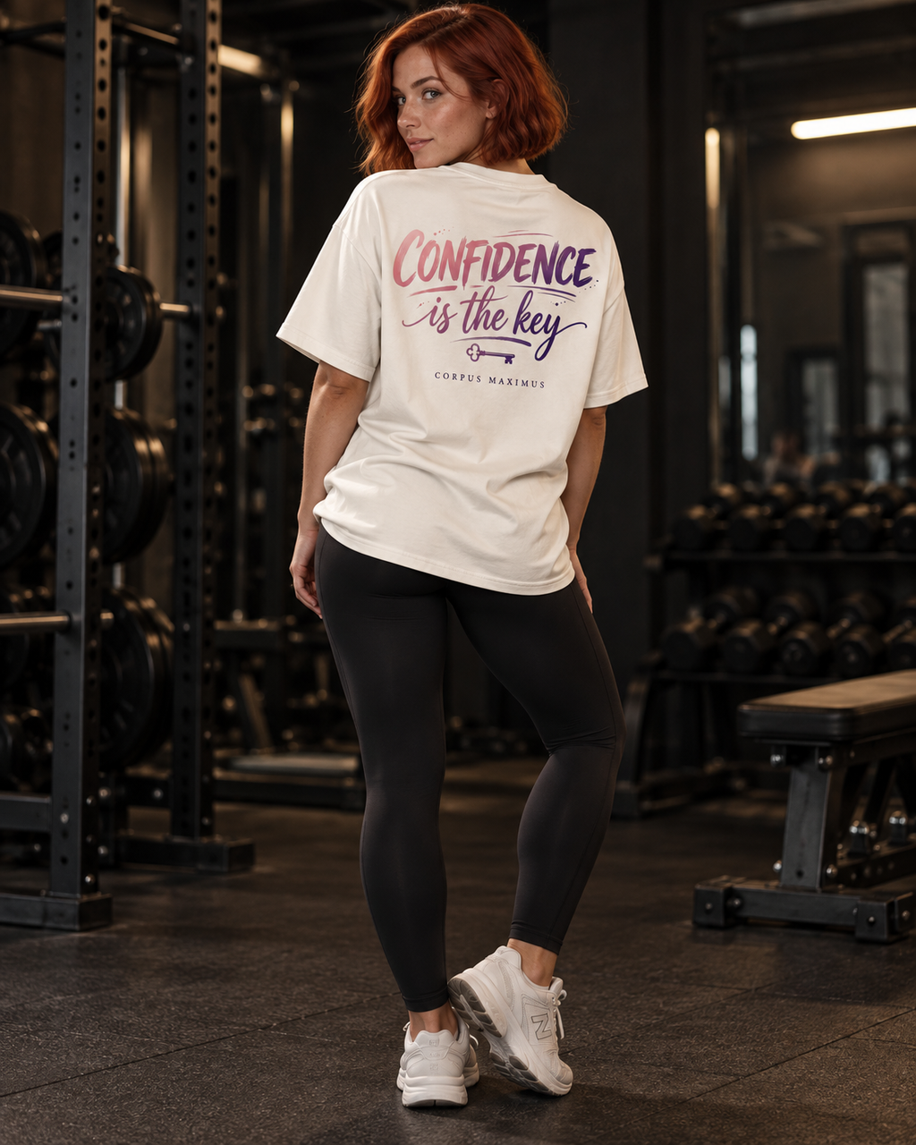 Confidence Oversized T-Shirt Unisex mit Backprint – Bild 4 | Corpus Maximus