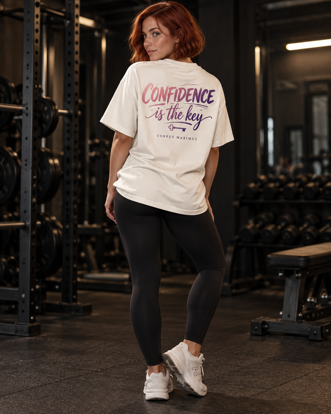 Confidence Oversized T-Shirt Unisex mit Backprint – Bild 4 | Corpus Maximus