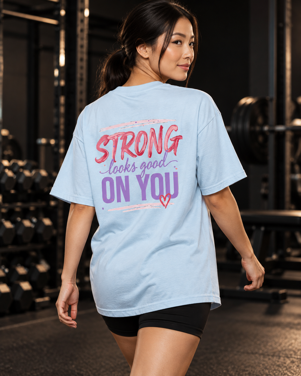 Strong Oversized T-Shirt Unisex mit Backprint – Bild 4 | Corpus Maximus