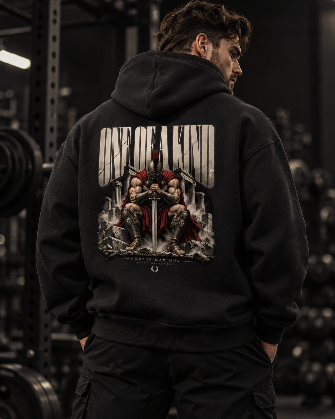One of a Kind Oversized Hoodie Unisex mit Backprint – Bild 2 | Corpus Maximus