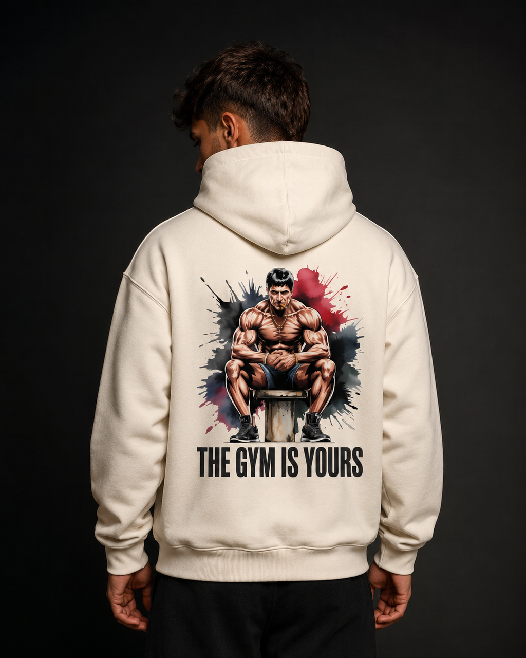 The Gym is Yours Backprint – Oversized Hoodie