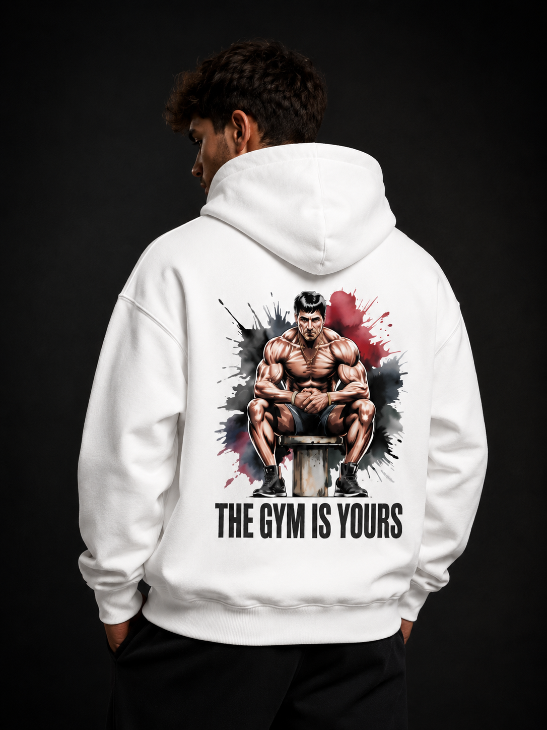 The Gym is Yours Backprint – Oversized Hoodie