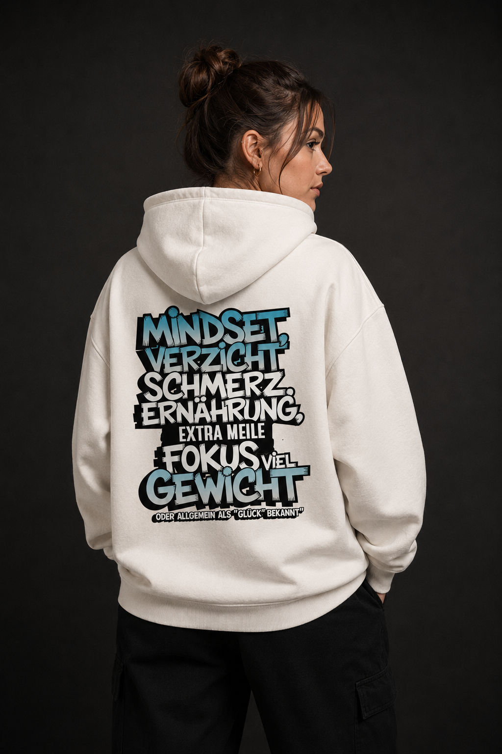 Glück Backprint – Oversized Hoodie