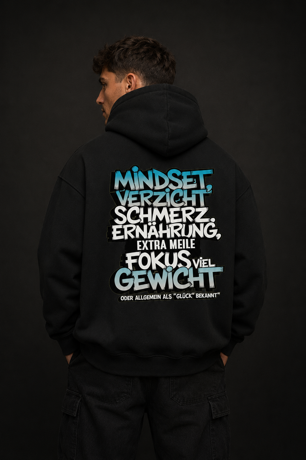 Glück Backprint – Oversized Hoodie
