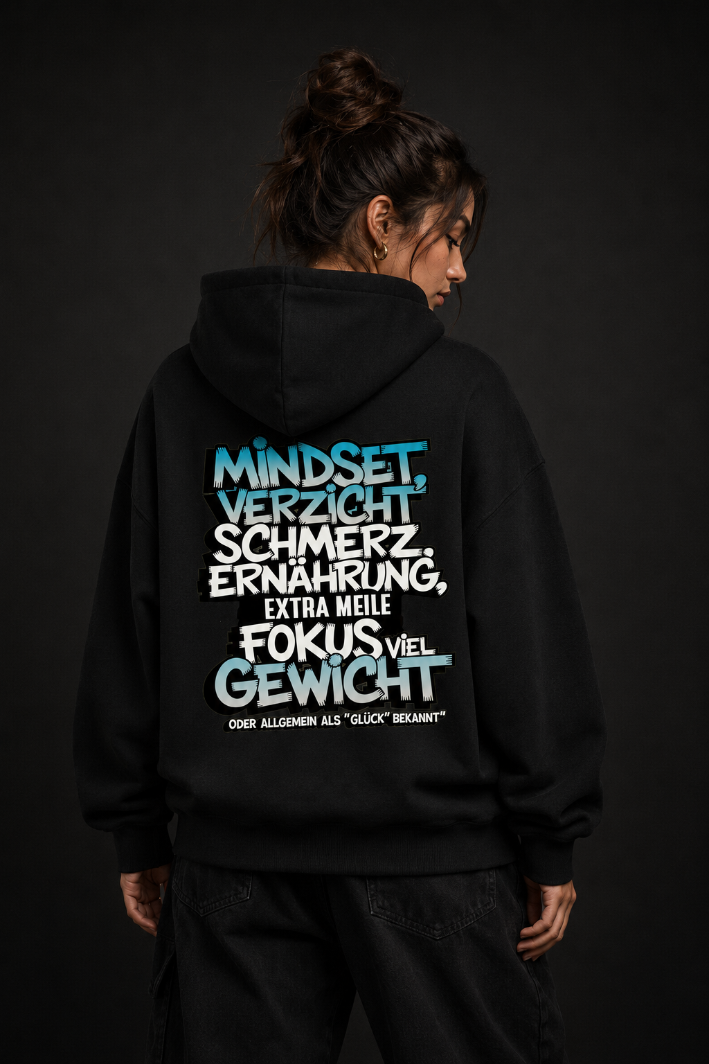 Glück Backprint – Oversized Hoodie