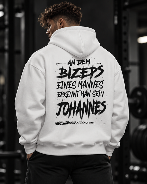 Bizeps Oversized Hoodie Herren – Corpus Maximus Gym Streetwear
