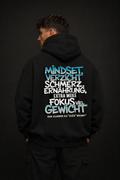 Glück Oversized Hoodie Herren mit Backprint – Corpus Maximus Gym Streetwear